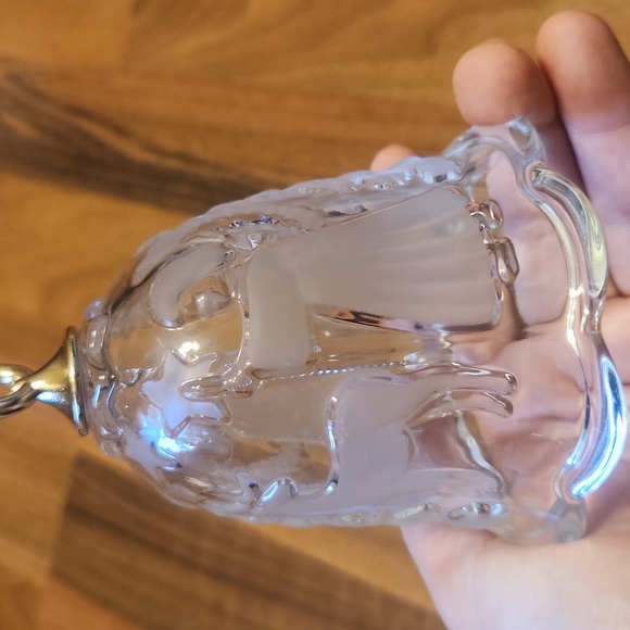 Home Beautiful Frosted Crystal Christmas Tree Bell Angels Reindeer Made Germany - Picture 6 of 12